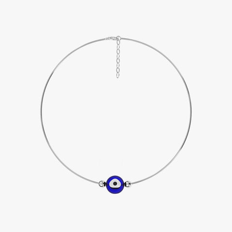 Nyra Silver Evil Eye Anklet