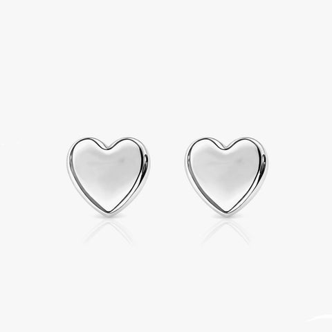 Uma Silver Heart Earrings