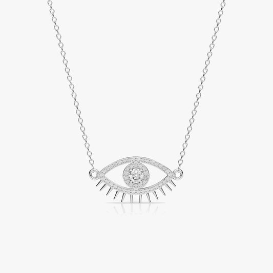 Cyro Silver Zirconia Necklace