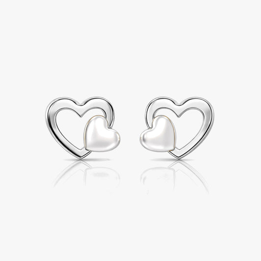 Ceyo Silver Two Tone Earrings