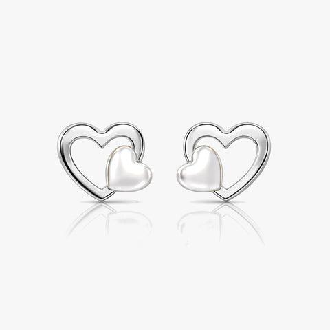 Ceyo Silver Two Tone Earrings
