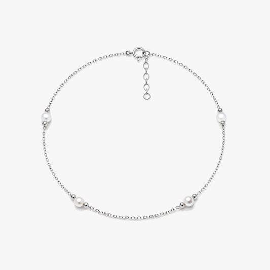 Nuni Silver Pearl Anklet