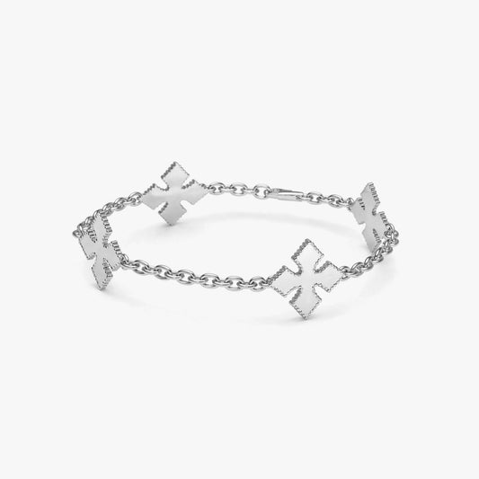 Lucy Silver Bangle Bracelet