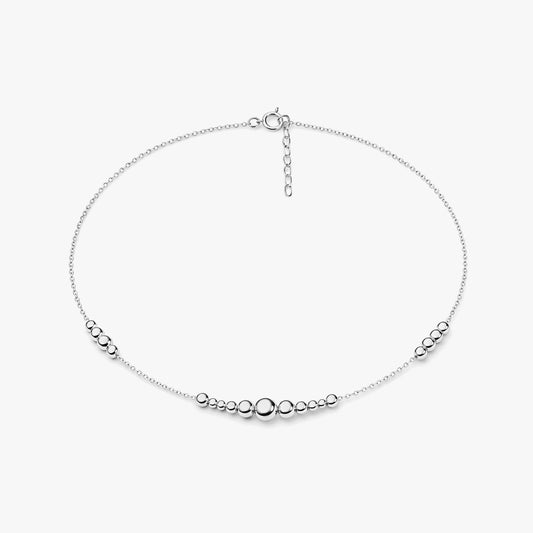 Nova Silver Beads Anklet