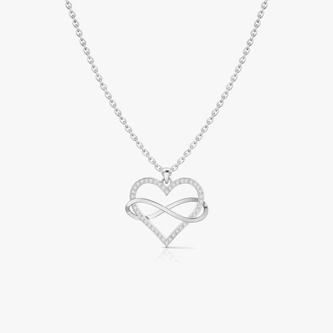 Lyra Silver Zirconia Necklace