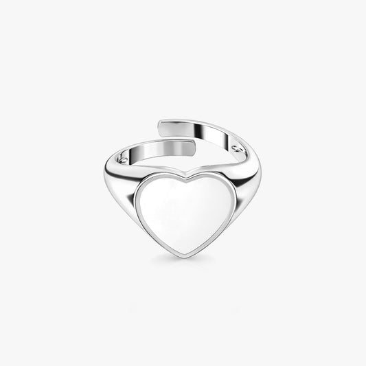 Xena Silver Heart Adjustable Ring