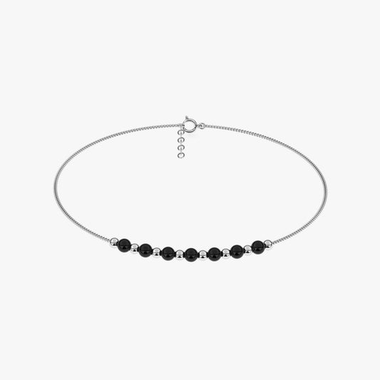 Rova Silver Beads Anklet