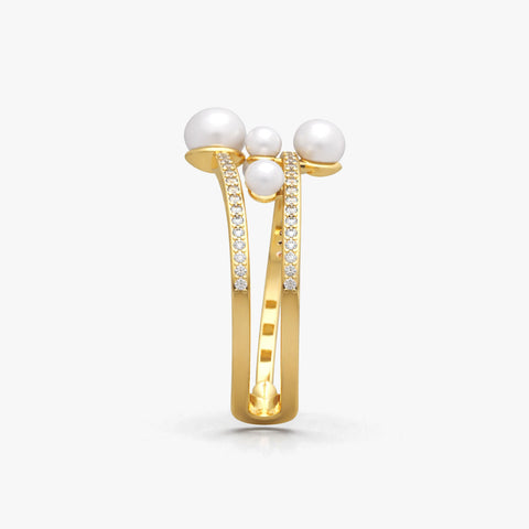 Lily Adjustable Pearl Ring