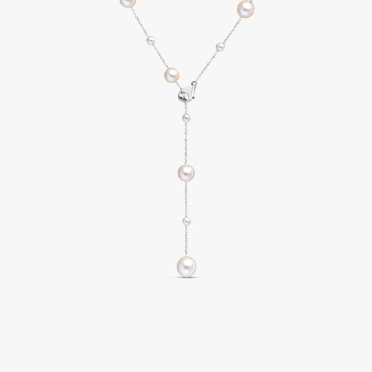 Zoe Silver Pearl Necklace