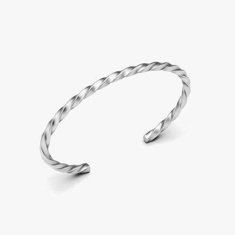 Ruby Silver Bangle Bracelet