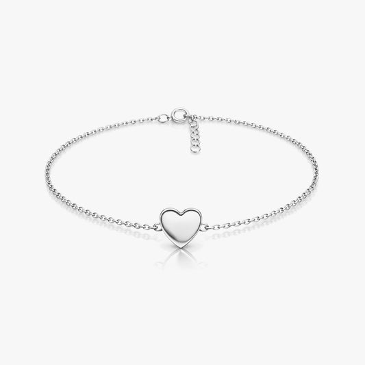 Cova Silver Heart Anklet