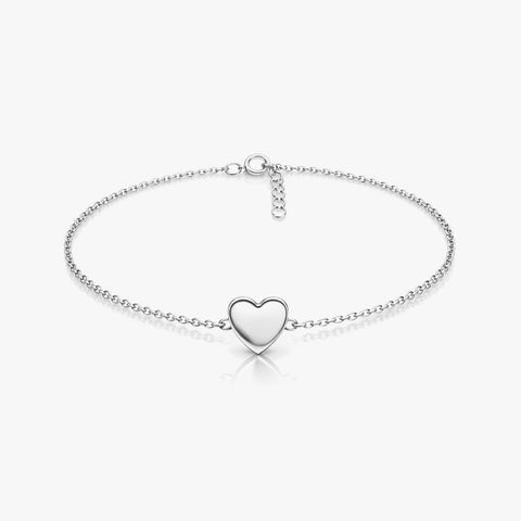 Cova Silver Heart Anklet