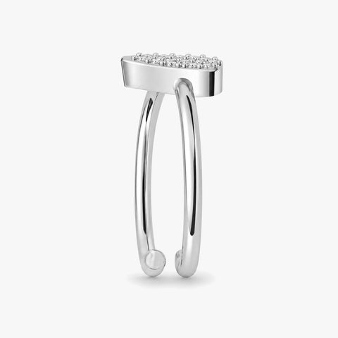 Meya Silver Heart Adjustable Ring