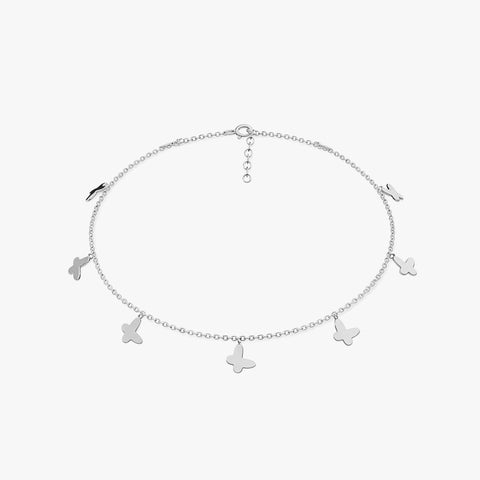 Akoa Silver Butterfly Anklet