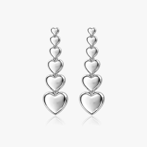 Veda Silver Heart Earrings