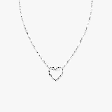 Taya Silver Heart Necklace