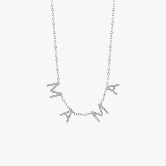 Mica Silver  Necklace
