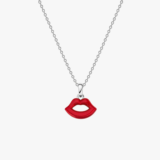 Elya Silver Enamel Necklace