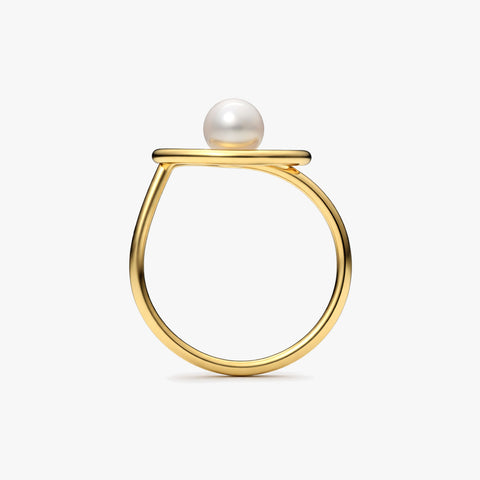 Nora Silver Pearl Adjustable Ring
