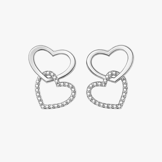 Lira Silver Heart Earrings