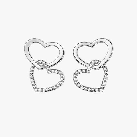 Lira Silver Heart Earrings