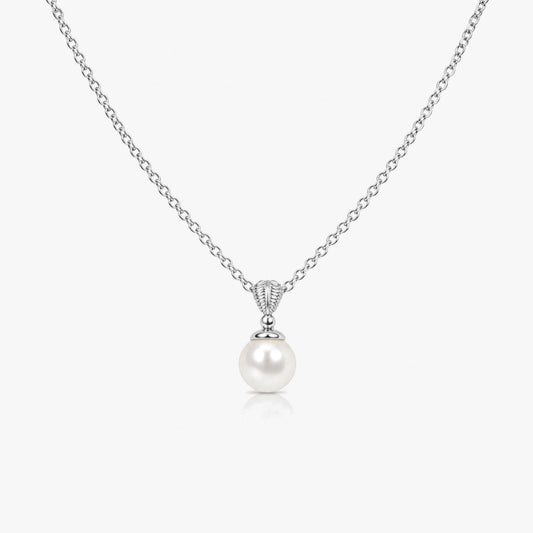Zily Silver Pearl Necklace