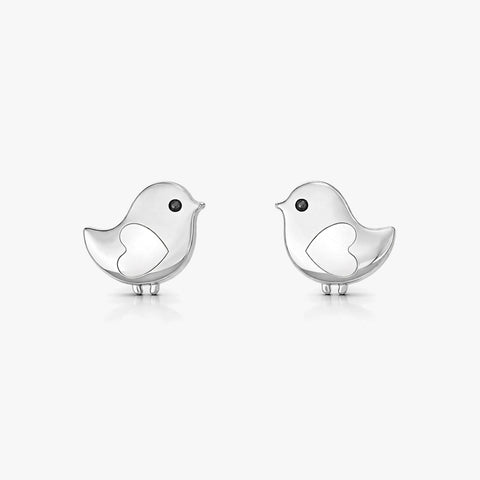 Cila Silver Stud Enamel Earrings