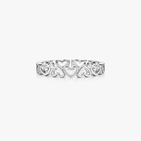 Mora Silver Heart Adjustable Ring