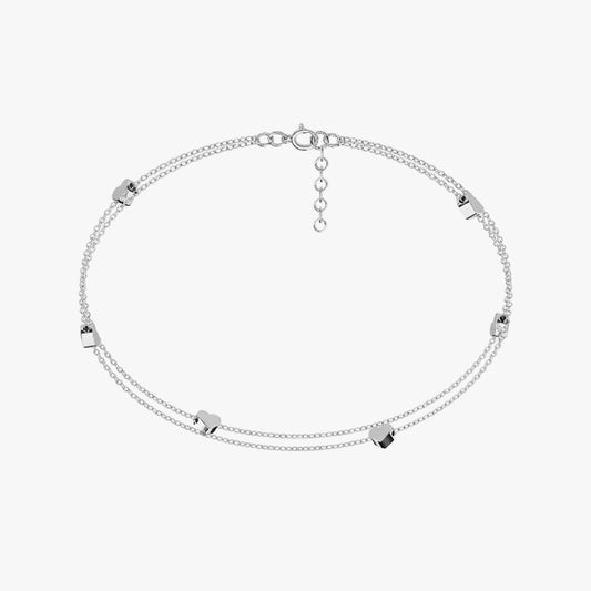 Miva Silver Anklet