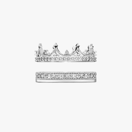 Zaya Silver Adjustable Ring Set