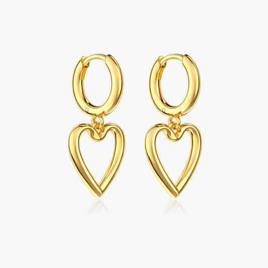Peri Silver Heart Earrings