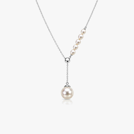 Lue Silver Pearl Necklace