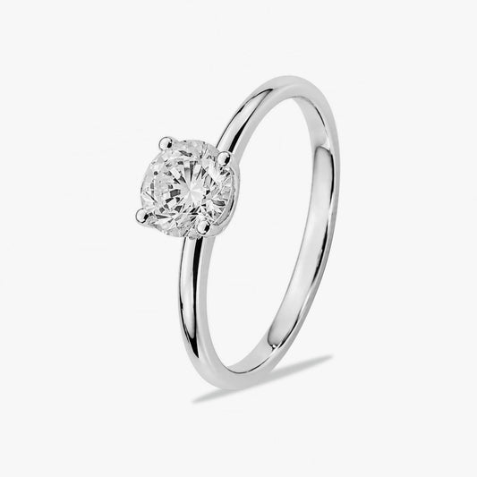 Kate Silver Diamond Adjustable Ring