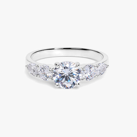 Pia Silver Diamond Adjustable Ring