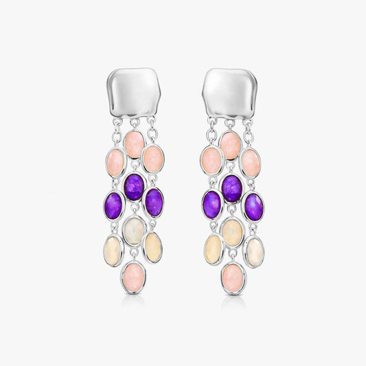 Rita Silver Amethyst Earrings