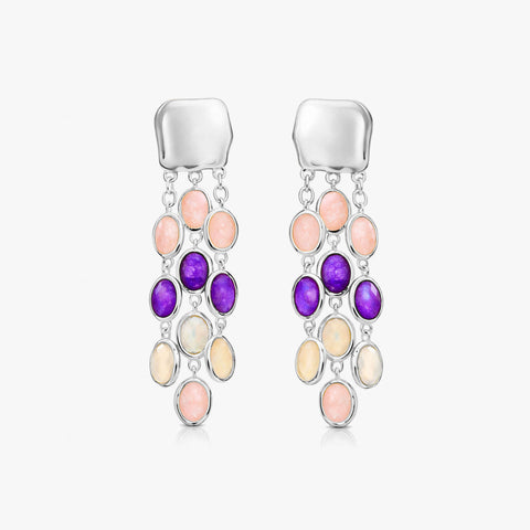 Rita Silver Amethyst Earrings
