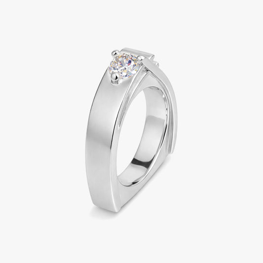 Joe Silver Diamond Adjustable Ring