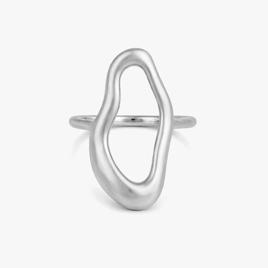 Ziva Silver Organic Adjustable Ring
