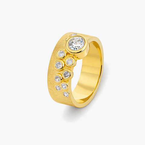Ora Silver Diamond Adjustable Ring