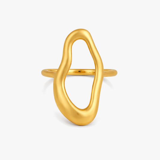 Ziva Silver Organic Adjustable Ring