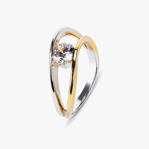 Nela Two Tone  Adjustable Ring