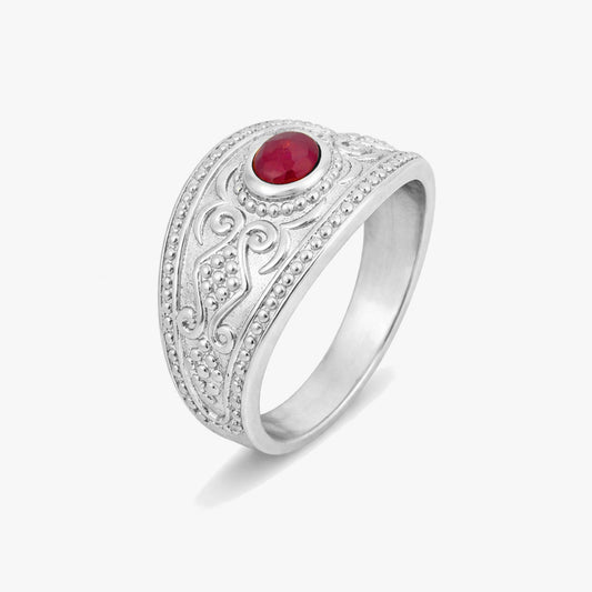 Orla Silver Quartz Adjustable Ring