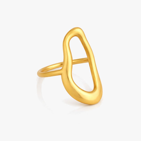 Ziva Silver Organic Adjustable Ring