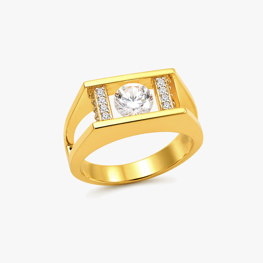 Siya Silver Diamond Adjustable Ring