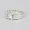 Mia Sterling Silver Round Lab Grown Diamond Ring