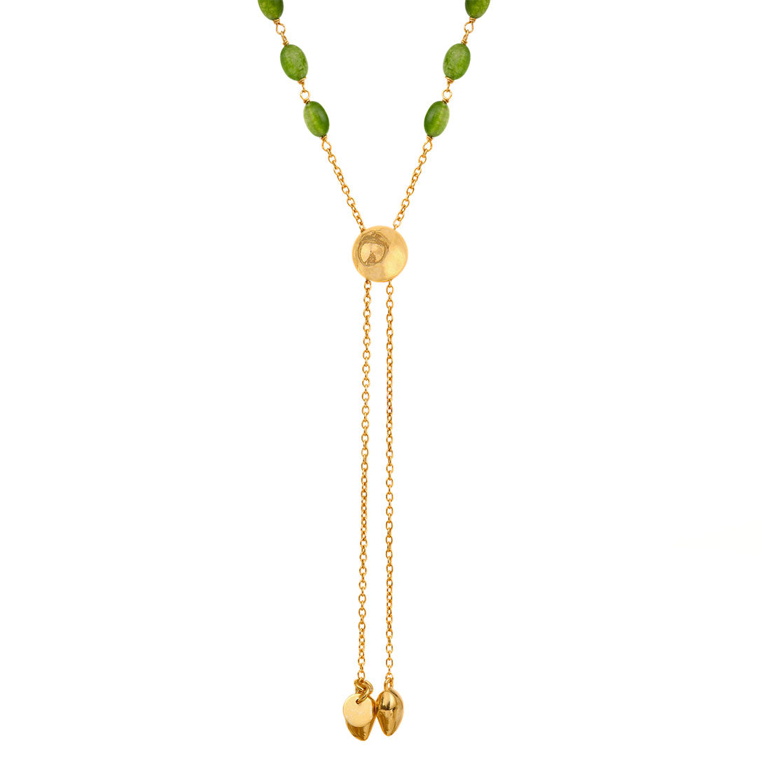 Sia Sterling Silver Olive Quartz Necklace