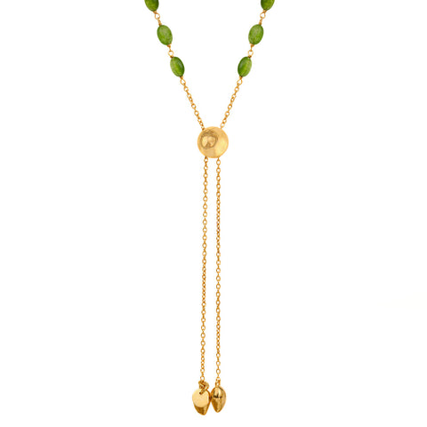 Sia Sterling Silver Olive Quartz Necklace