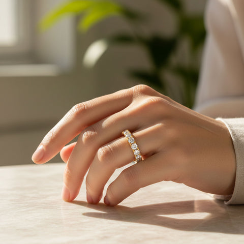 Demi Silver Diamond Adjustable Ring