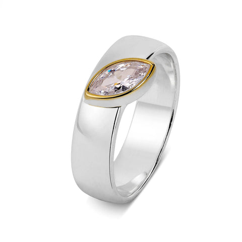 Eden Two Tone Adjustable Ring