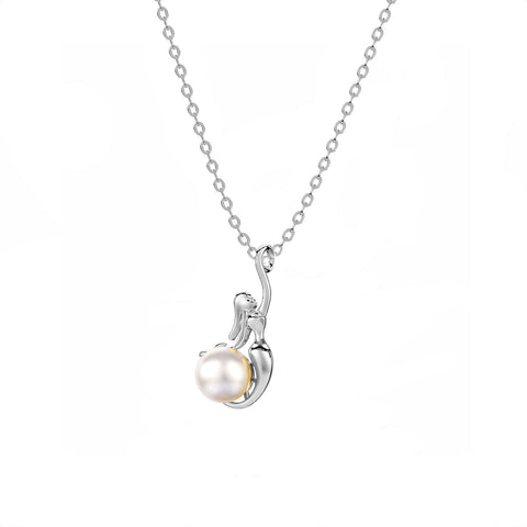 Wren Silver Pearl Necklace